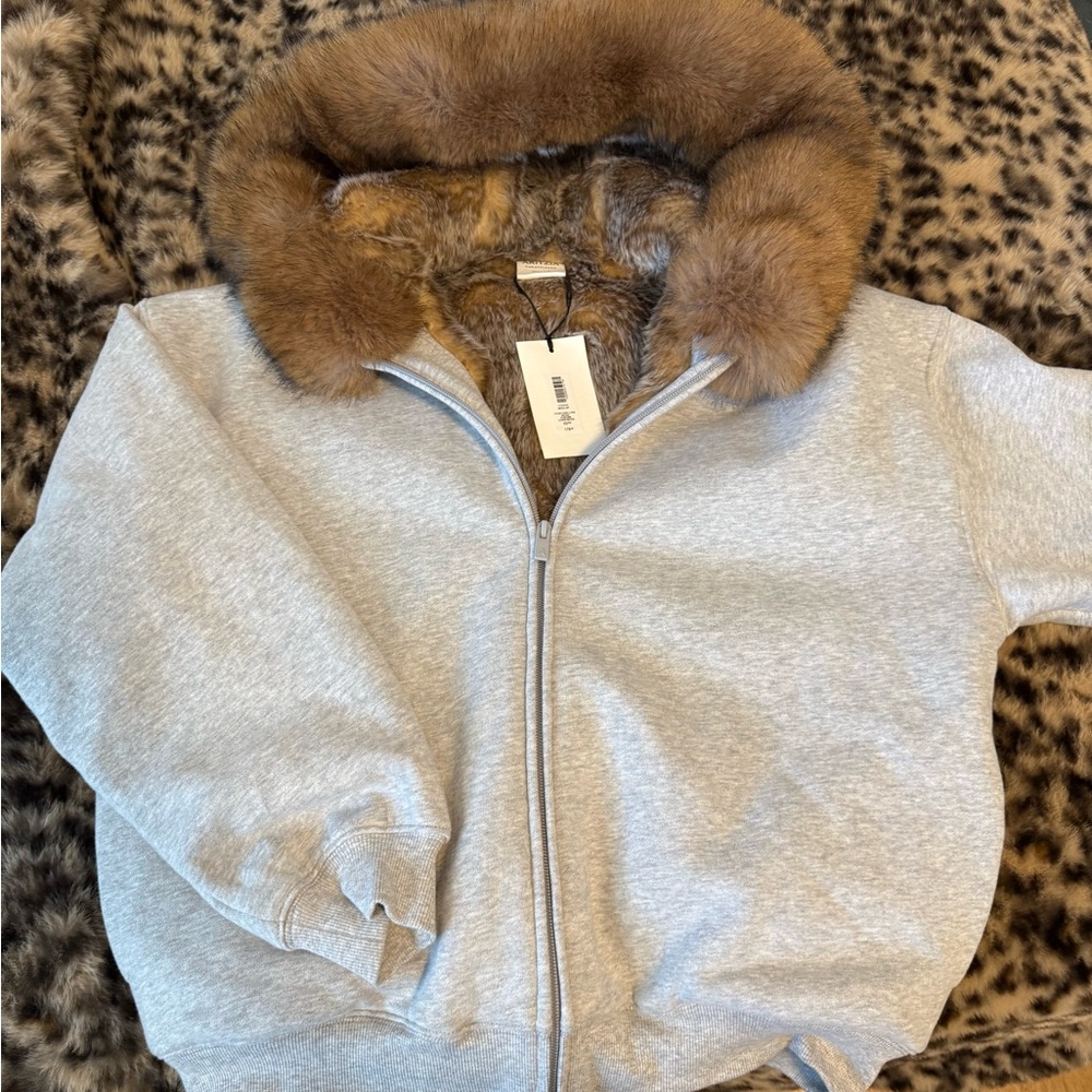 Aritzia Cozy Fleece Mega Zip hoodie w/ faux fur